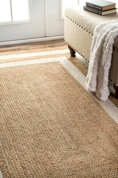 Nuloom Estelle Border Nes3517A Natural Area Rug