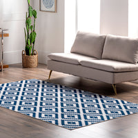 AreaRugs.com Wavaj Nwa1196B Blue Area Rug