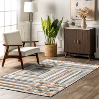 Nuloom Gloria Striped Ngl1348A Light Gray Area Rug