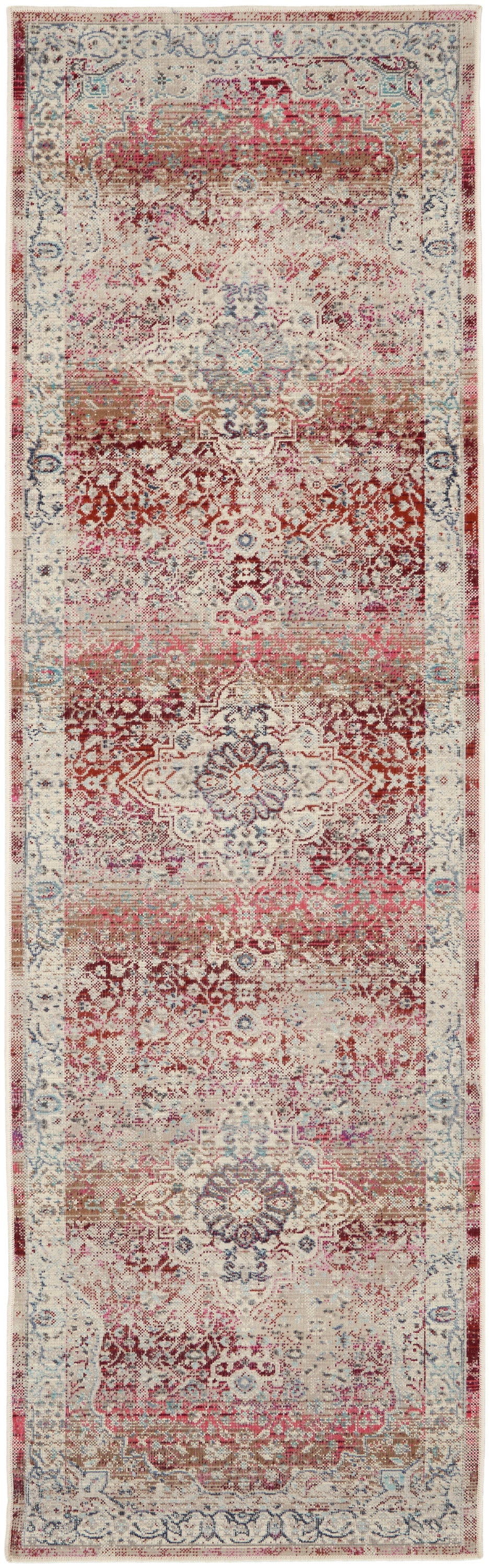 Nourison Vintage Kashan Vka07 Red/Ivory Area Rug