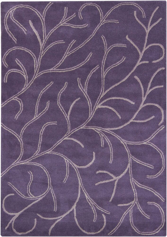 Chandra Bajrang Baj-8018 Purple Floral / Country Area Rug