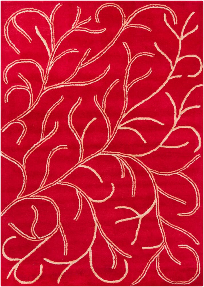 Chandra Bajrang Baj-8019 Red Floral / Country Area Rug