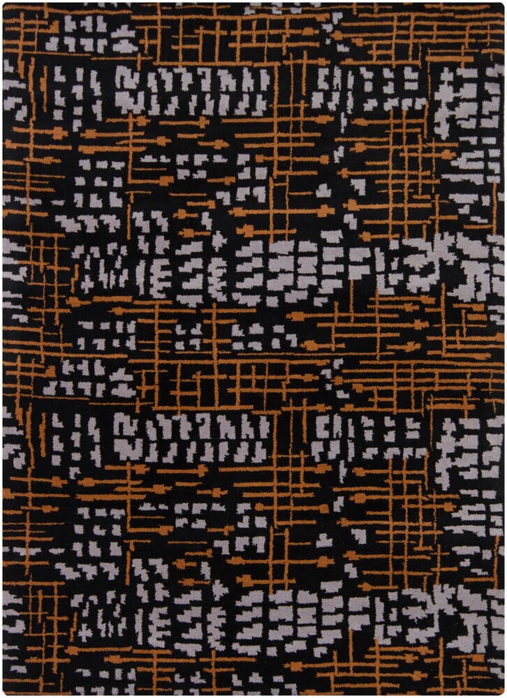 Chandra Bajrang Baj-8024 Black Area Rug