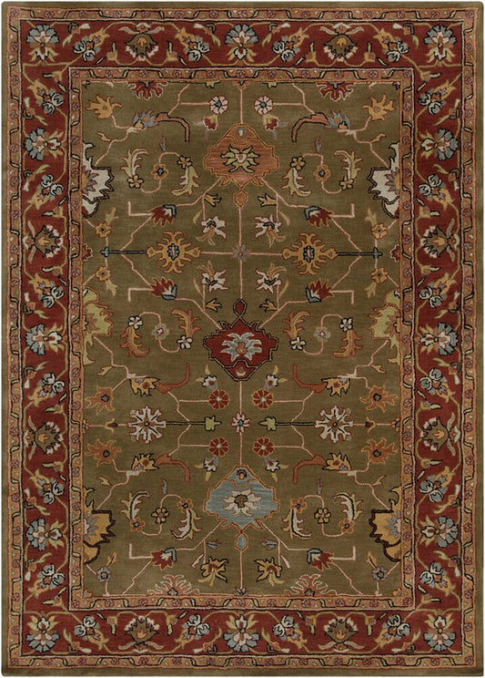 Chandra Bajrang Baj-8044 Dark Green Area Rug