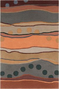 Chandra Bajrang Baj8051 Multi Geometric Area Rug