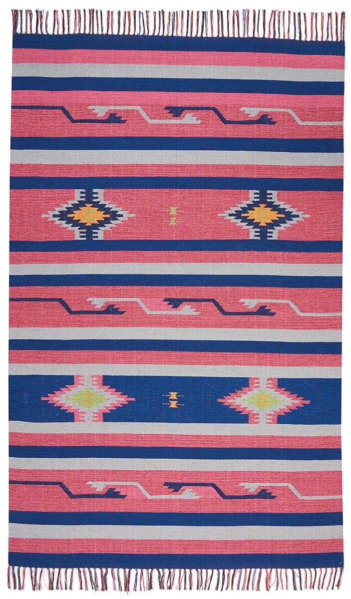 Nourison Baja Baj01 Pink / Blue Southwestern Area Rug