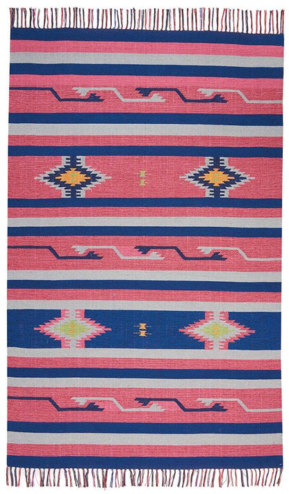 Nourison Baja Baj01 Pink / Blue Southwestern Area Rug