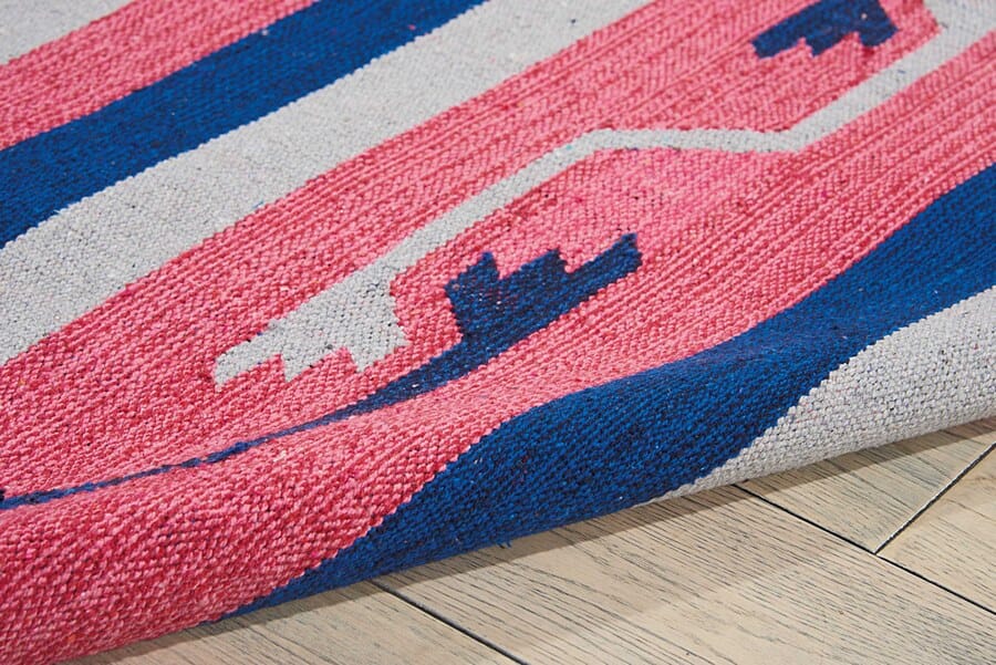 Nourison Baja Baj01 Pink / Blue Southwestern Area Rug