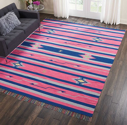 Nourison Baja Baj01 Pink / Blue Southwestern Area Rug