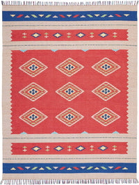 Nourison Baja Baj02 Red / Bge Southwestern Area Rug