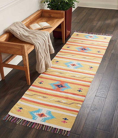 Nourison Baja Baj03 Yellow Southwestern Area Rug