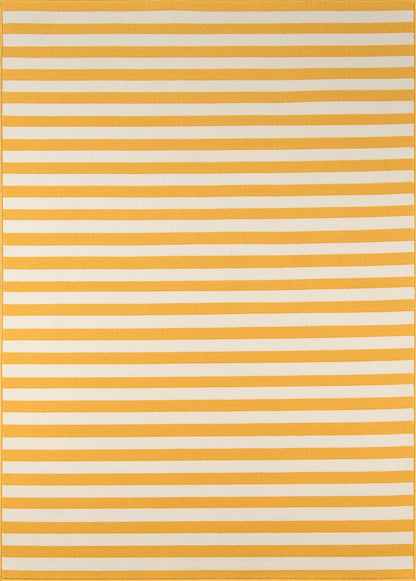 Momeni Baja Stripe Baj-1 Yellow Striped Area Rug