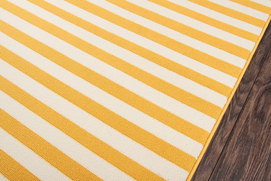 Momeni Baja Stripe Baj-1 Yellow Striped Area Rug