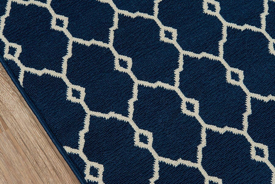 Momeni Baja Baj-2 Navy Geometric Area Rug