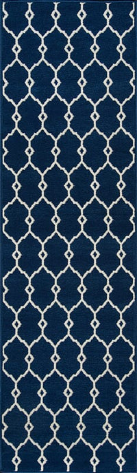 Momeni Baja Baj-2 Navy Geometric Area Rug