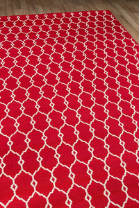 Momeni Baja Baj-2 Red Geometric Area Rug