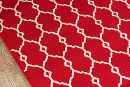 Momeni Baja Baj-2 Red Geometric Area Rug