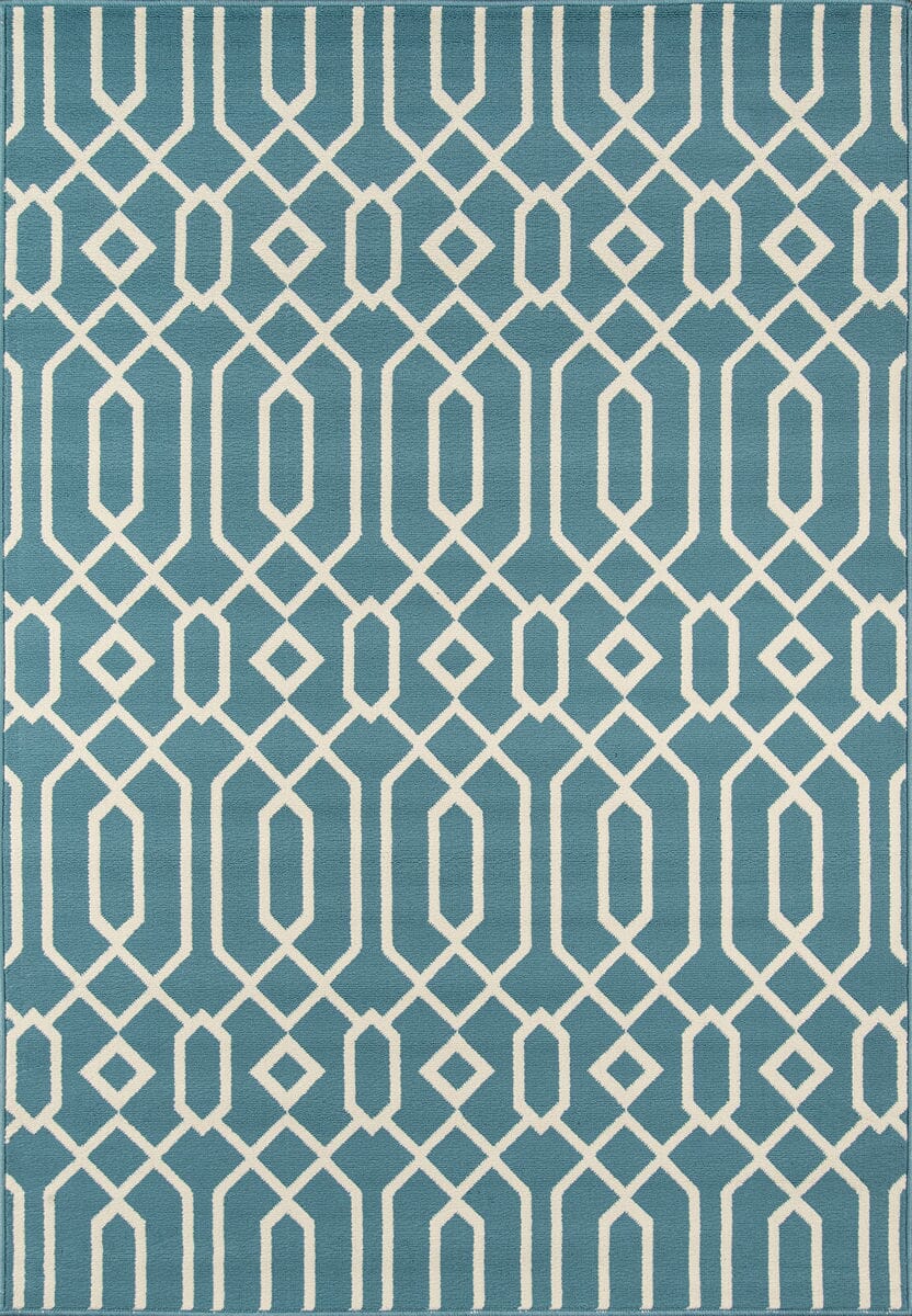 Momeni Baja Baj-3 Blue Geometric Area Rug