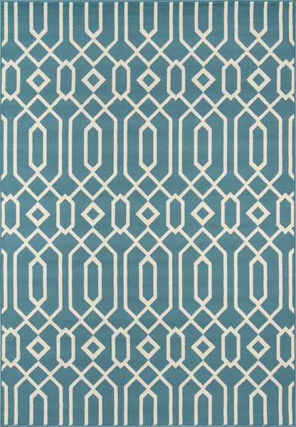 Momeni Baja Baj-3 Blue Geometric Area Rug