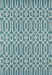 Momeni Baja Baj-3 Blue Geometric Area Rug