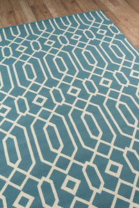 Momeni Baja Baj-3 Blue Geometric Area Rug