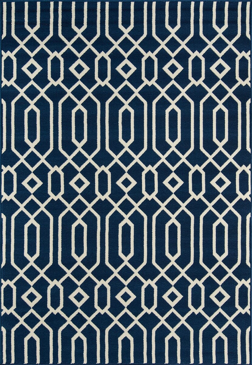 Momeni Baja Baj-3 Navy Geometric Area Rug