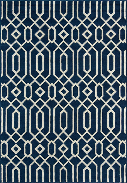 Momeni Baja Baj-3 Navy Geometric Area Rug