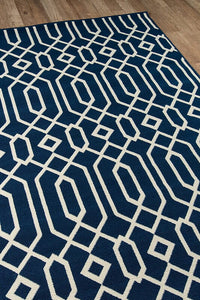 Momeni Baja Baj-3 Navy Geometric Area Rug