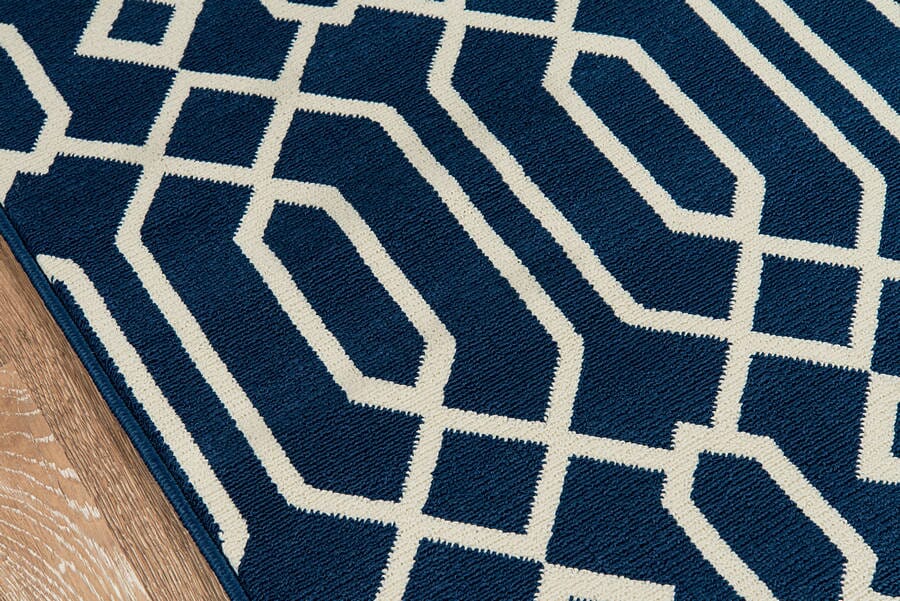 Momeni Baja Baj-3 Navy Geometric Area Rug