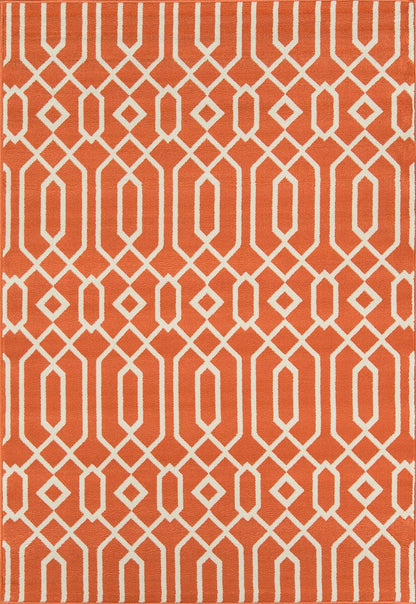 Momeni Baja Baj-3 Orange Geometric Area Rug