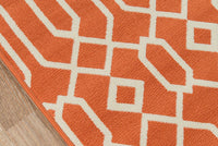 Momeni Baja Baj-3 Orange Geometric Area Rug