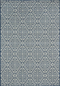 Momeni Baja Baj-4 Navy Damask Area Rug