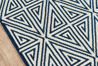 Momeni Baja Baj-4 Navy Damask Area Rug