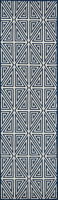 Momeni Baja Baj-4 Navy Damask Area Rug