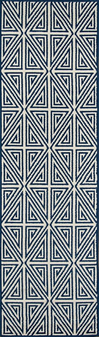 Momeni Baja Baj-4 Navy Damask Area Rug