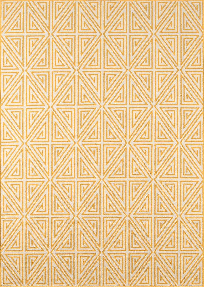 Momeni Baja Diamonds Baj-4 Yellow Geometric Area Rug