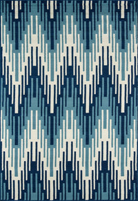 Momeni Baja Baj-6 Blue Chevron Area Rug