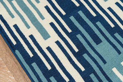 Momeni Baja Baj-6 Blue Chevron Area Rug