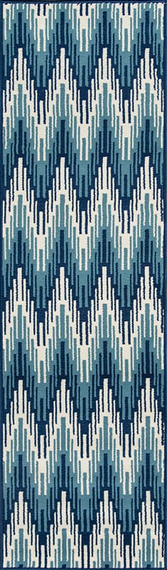 Momeni Baja Baj-6 Blue Chevron Area Rug