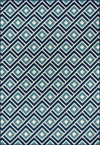 Momeni Baja Baj-7 Blue Damask Area Rug