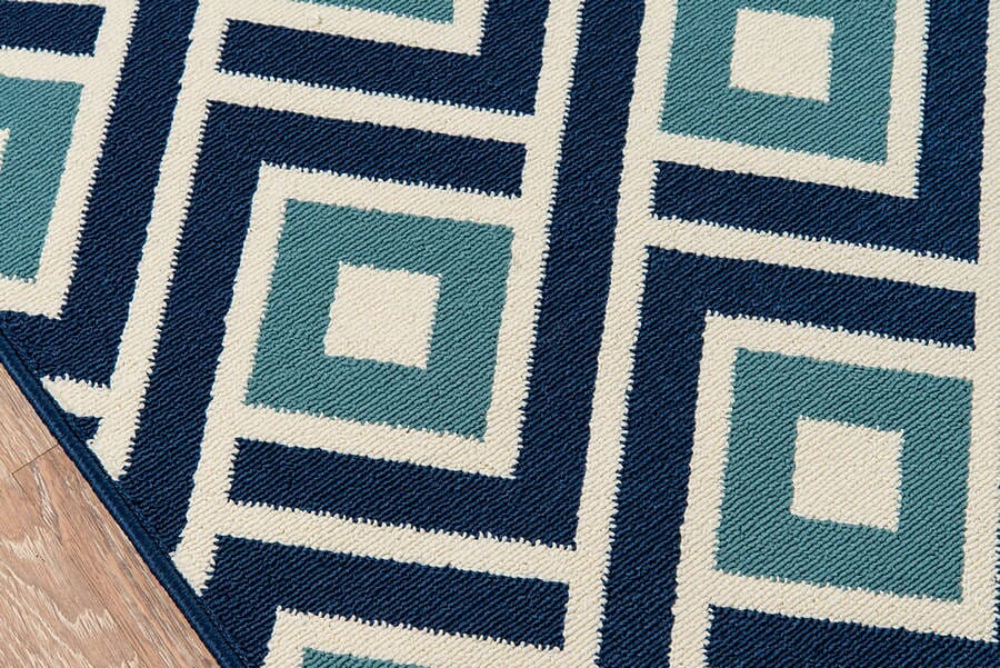 Momeni Baja Baj-7 Blue Damask Area Rug