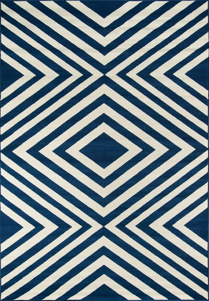 Momeni Baja Baj-8 Navy Geometric Area Rug