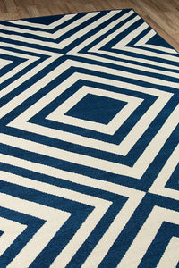 Momeni Baja Baj-8 Navy Geometric Area Rug