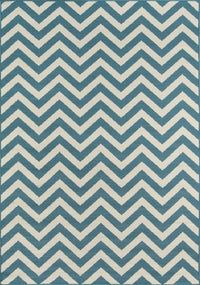 Momeni Baja Baj-9 Blue Chevron Area Rug