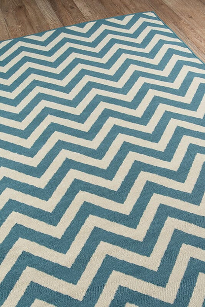 Momeni Baja Baj-9 Blue Chevron Area Rug