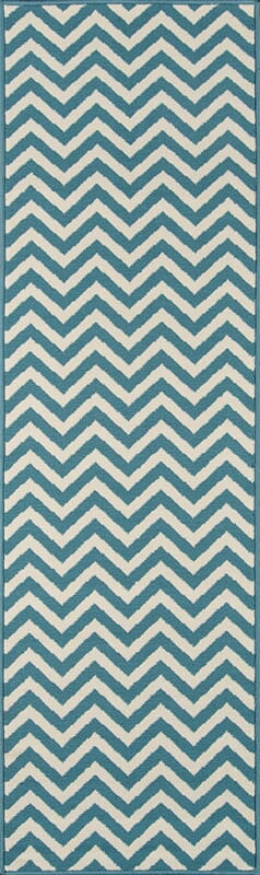 Momeni Baja Baj-9 Blue Chevron Area Rug