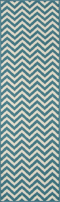 Momeni Baja Baj-9 Blue Chevron Area Rug