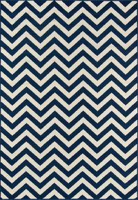 Momeni Baja Baj-9 Navy Chevron Area Rug