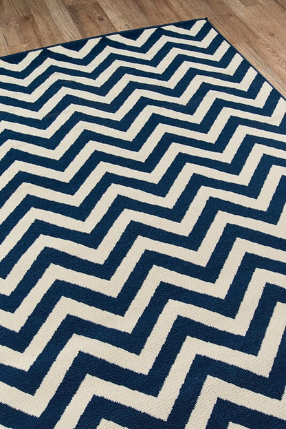 Momeni Baja Baj-9 Navy Chevron Area Rug