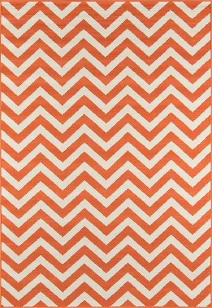 Momeni Baja Baj-9 Orange Chevron Area Rug